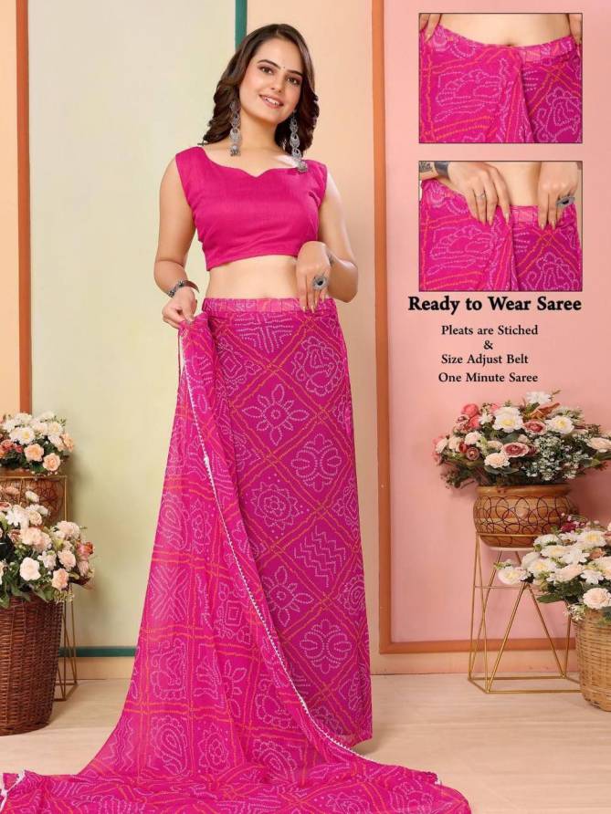 SF 745 Printed Georgette Readymade Sarees Wholesale Price In Surat